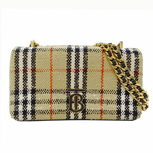 バーバリー BURBERRY バッグ レディース ブランド ショルダーバッグ ウール ベージュ チェック チェーンショルダー 肩掛け おしゃれ 可愛い