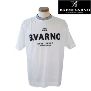 【2024春夏新作SALE】バーニヴァーノ/BARNIVARNO サガラ刺繍半袖Tシャツ Lサイズ 037-白