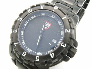 1円◆稼働◆ ルミノックス 6400-200 ブラック クオーツ メンズ 腕時計 N68104