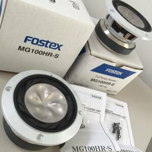 ○【２個セット】FOSTEX フォステクス MG100HR-S フルレンジ スピーカー オーディオ パーツ 部品 箱・取説 動作未確認(NF240914)303-466-③