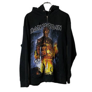 IRON MAIDEN 両面 プリント フーディ パーカー 古着 90s アイアンメイデン vintage バンド メタル 