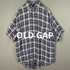 00s OLD GAP オールド ギャップ ボタンダウンシャツ チェック 紺 M