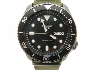 1円◆稼働◆ セイコー 4R36-07G0 黒 自動巻き メンズ 腕時計 L50702
