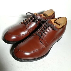 c0254 ★オールデン Alden★ 54341 カーフ Vチップ 7 B/D 25.0cm程度 茶 ドレスシューズ ビジネス 高級革靴 紳士靴 本革