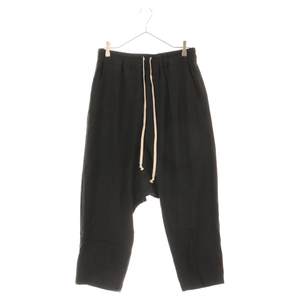 Rick Owens リックオウエンス CROPPED DRAWSTRING PANTS クロップドドローストリングパンツ ブラック RU02C7381-HY