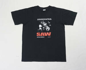 2005年 SAW プロモ Tシャツ 映画 ビンテージ Texas Chainsaw SEVEN Scream Friday the 13th American Psycho Rob Zombie Halloween