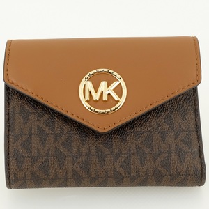 【美品】MICHAEL KORS マイケルコース 三つ折り財布（小銭入れあり） グリーンウィッチ 32S1GNME6B 252