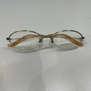 td1563060/眼鏡 メガネ K14WG刻印 メンズ レディース 10□17-135 MADE IN JAPAN 総重量11.1g