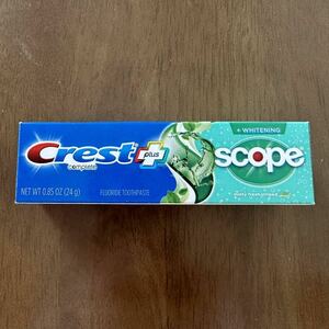 アメリカ 歯磨き粉 Crest plus クレスト プラス ホワイトニング 24g フレッシュミント 旅行 携帯用 新品 未開封