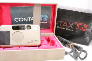 CONTAX T2 化粧箱 箱付き コンタックス フィルムカメラ Carl Zeiss Sonnar T* //f0453022