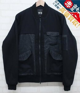 3J5345/Y-3 Yohji Yamamoto M ARCHITECT BOMBER プリマロフト ウール混ボンバージャケット AC3538 ワイスリー ヨウジヤマモト