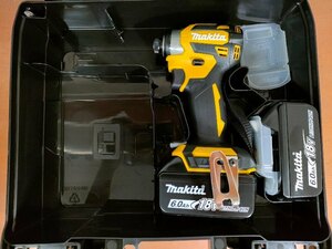 【１円スタート】マキタ(Makita) 充電式インパクトドライバ 18V6Ah マキタ純正バッテリ2本・ケース付 TD173DXFY 未使用