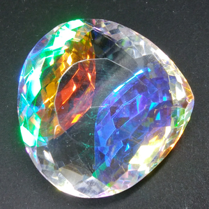 [66.50 ct] 合成ミスティックトパーズ ピアシェイプドカット ルース 宝石 ジュエリー