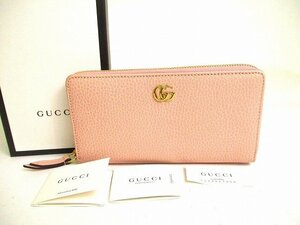 【未使用保管品】 グッチ GUCCI GG マーモント レザー ラウンドファスナー長財布 ジップアラウンドウォレット