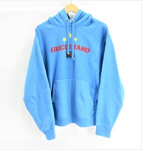 GUCCI グッチ Band Stars Logo Popover Hoody 水色 SIZE:M メンズ 衣類 □UF3619