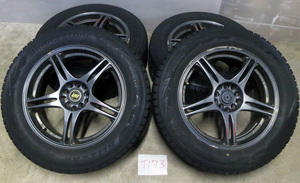 【RAYS】17×7.0JJ +42 P.C.D. 100/114.3 UNITED ARROWS ＋ 16年製造 BLIZZAK DM-V2 225/60R17 99Q スタッドレスタイヤ4本 /T173_140