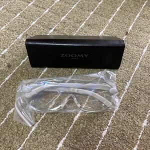 未使用品　ZOOMY 拡大鏡 ショップジャパン　虫眼鏡　メガネ　ルーペ　ブラック クリアレンズ