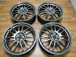 【美品】19インチ 7.5J +45 PCD100 RAYS RE30 鍛造 レイズ プリウス STI レガシィ インプレッサ フォレスタ BRZ 86 TE37 CE28 ZE40 G25 VR