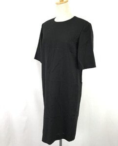 80s-90s/Vintage/美品☆ピエールカルダン/pierre cardin☆半袖ロング/ワンピース【M/size-9/黒】ブラックフォーマル/冠婚葬祭dress◇cBH851