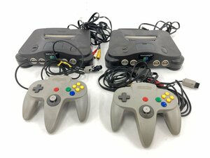 Nintendo ニンテンドー Nintendo64 おまとめ 本体NUS-001 2点 コントローラー付 通電〇【CKAR8044】