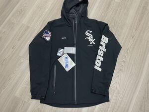 極美 2回着用 定価42,900円 F.C.Real Bristol FCRB MLB TOUR WARM UP Hooded jacket メジャーリーグ ホワイトソックス ウォームアップ