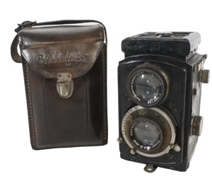 希少！ドイツ製 ビンテージ 二眼レフカメラ RolleiFlex 4×4 Type2 シャッター動作確認済み ケース付 1930年代 KYI607