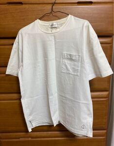 New Yorker Blue ホワイト ポケットTシャツ 厚手