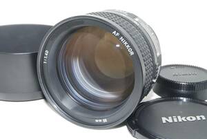 ★新品級★Nikon ニコン Ai AF Nikkor 85mm F1.4D 人気の明るい単焦点レンズ メタルフード付き 点検済み♪