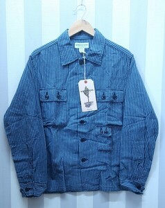 at2522-1/新品 ササフラス G.D.U. ジャケット SASSAFRAS G.D.U. JACKET 5oz PLANE WEAVE SF-201607 長袖ストライプシャツ