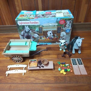 ビンテージ シルバニア ファミリー ファーム ホース アンド カート Vintage sylvania family farm horse & cart