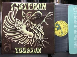 ブリット プログレ ORG LP 〓 Gryphon - Treason ‘77英国Harvest 原盤 〓* マト両面2 * グリィフォン * UK初版 * 極美盤 *