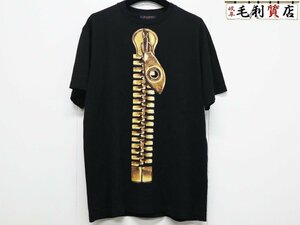 ルイヴィトン LOUIS VUITTON 23SS RW231B 180 FOTS47 ジッププリント Tシャツ ブラック サイズM コットン 【中古】 半袖 トップス