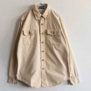 【雰囲気抜群/70s】PATAGONIA【ワーク シャツ】M パタゴニア 白タグ 両ポケ 古着 u2403131