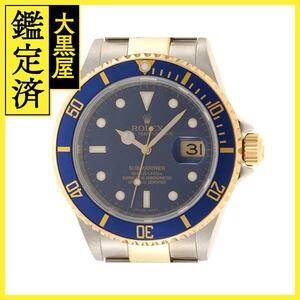 2008年　ROLEX　ロレックス　サブマリーナ　16613LB　18YG/SS　青サブ　メンズ　腕時計（2141300423354）【200】C