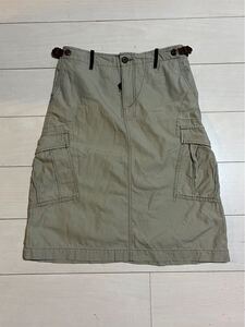 W78cm G-Star RAW ジースターロゥ ミリタリー カーゴ スカート 台形 膝丈