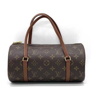 1円 LOUIS VUITTON ルイヴィトン モノグラム パピヨン26 筒型 ハンドバッグ ミニボストン M51366