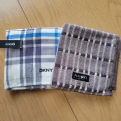 メンズ　タオルハンカチ　２枚セット　DKNY　パーソンズ