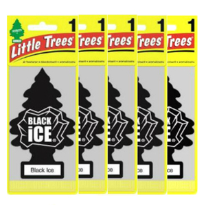 Little Trees リトルツリーエアフレッシュナー ブラック・アイス5枚セット