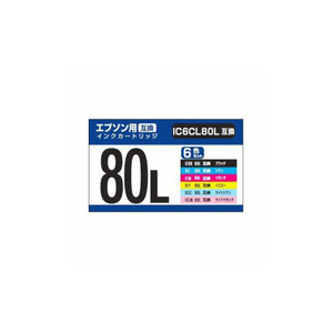 まとめ得 ナカバヤシ エプソン用互換インク(6色パック)IC6CL80L互換 PPCPP-EIC80L-6P x [2個] /l