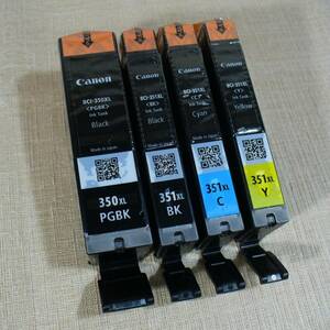 キャノン 純正インクカートリッジ　BCI-350XLPGBK / BCI-351XLBK / BCI-351XLC / BCI-351XLY　大容量タイプ　4色セット　未使用！