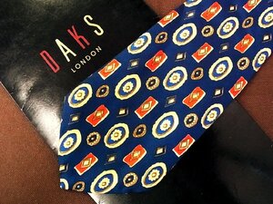 ♪26894C♪良品【花 四角 柄】ダックス【DAKS】ネクタイ