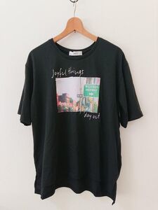 フォトプリント 半袖 Tシャツ 3L ブラック 【KIY-23】