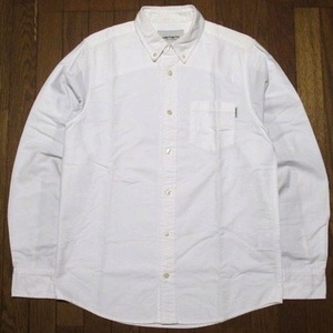 美品 Carhartt WIP L/S Raymond Shirt Sサイズ 長袖 レイモンド シャツ オックスフォード White/Camo カーハート ワークインプログレス