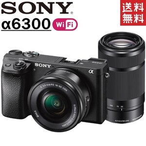 ソニー SONY α6300 ILCE-6300L ダブルレンズキット ブラック ミラーレス 一眼レフ カメラ レンズ 中古