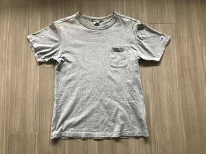 チャンピオン クルーネック半袖Tシャツ　グレー　Sサイズ