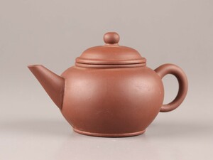 中国古玩 唐物 煎茶道具 朱泥 紫泥 紫砂壷 茶壷 急須 時代物 極上品 初だし品 C6832
