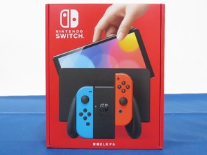 1円～★未使用☆Nintendo Switch本体≪4≫ 有機ELモデル ネオンブルー・ネオンレッド ニンテンドースイッチ ※付属品完備※ (8495)