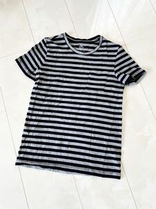 ボーダー 半袖Tシャツ サイズ140㎝ (表記160㎝) Cotton100 Tシャツ 