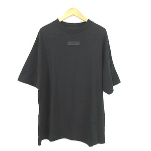 エフオージー エッセンシャルズ FOG ESSENTIALS ラバー タグ 半袖 Tシャツ カットソー 黒 ブラック XS ☆AA★ メンズ