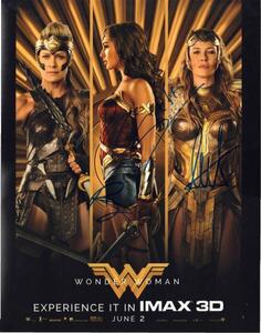 ワンダーウーマン キャストby3名直筆サイン入り写真 Wonder Woman UACCRD永久保証 ガル・ガドット コニー・ニールセン ロビン・ライト